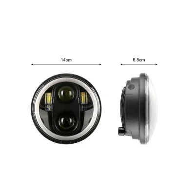 Motorcycle 5.75 inch LED Headlight Halo Ring DRL Ange-eyes Hi/Low Beam For Harley Davidson/Dyna/Sportster/Heritage Springer